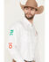 Image #1 - Rodeo Clothing Men's Boot Barn Exclusive Mexico Solid Long Sleeve Pearl Snap Western Shirt, White, hi-res