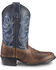 Image #2 - Cody James Boys' Holt Two-Tone Embroidered Western Boots - Round Toe, Brown, hi-res