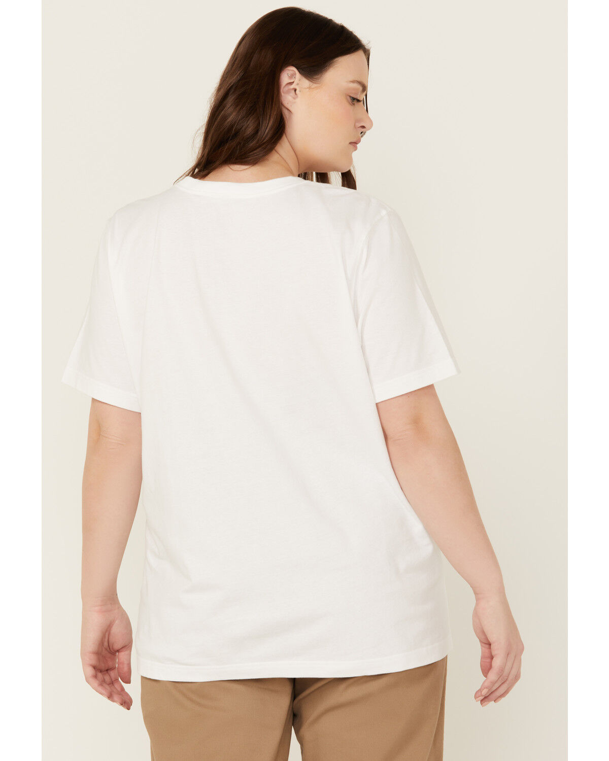 Image #4 - Dickies Women's Logo Short Sleeve Graphic Tee - Plus, White, hi-res
