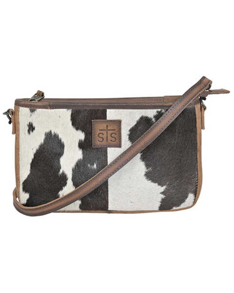 STS Ranchwear by Carroll Women's Cowhide Claire Crossbody Bag, Black/white, hi-res