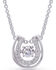Image #1 - Montana Silversmiths Women's Dancing With Luck Horseshoe Necklace, Silver, hi-res
