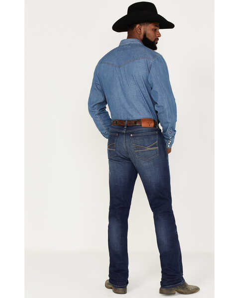 Image #3 - Wrangler 20X Men's Fawnbrook Dark Wash Slim Straight Stretch Denim Jeans - Long, Blue, hi-res
