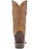 Image #5 - Lucchese Women's Ruth Cowhide Leather Western Boot - Square Toe, Chocolate, hi-res