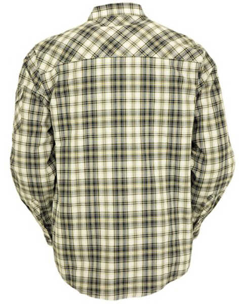 Image #3 - Outback Trading Co Men's Beau Plaid Print Long Sleeve Thermal Lined Western Shirt , Grey, hi-res