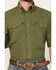 Image #3 - Wrangler Men's Solid Short Sleeve Snap Performance Western Shirt - Tall, Green, hi-res