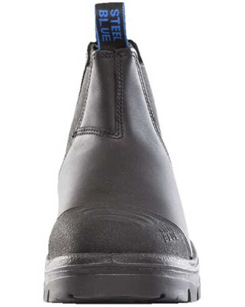 Image #4 - Steel Blue Men's Hobart Scuff Work Boots - Steel Toe , Black, hi-res