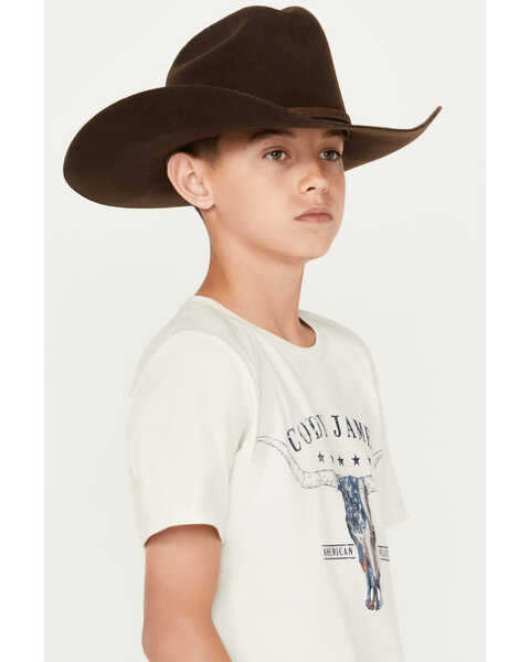 Image #2 - Cody James Boys' Steer Head Short Sleeve Graphic T-Shirt, Ivory, hi-res