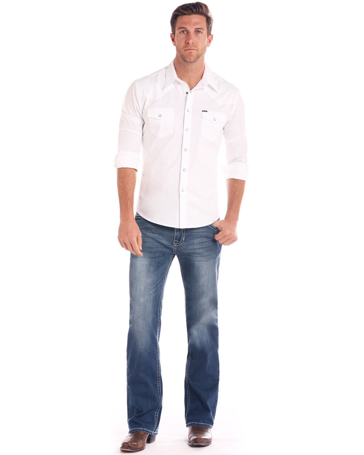 Rolled up bootcut jeans Clearance