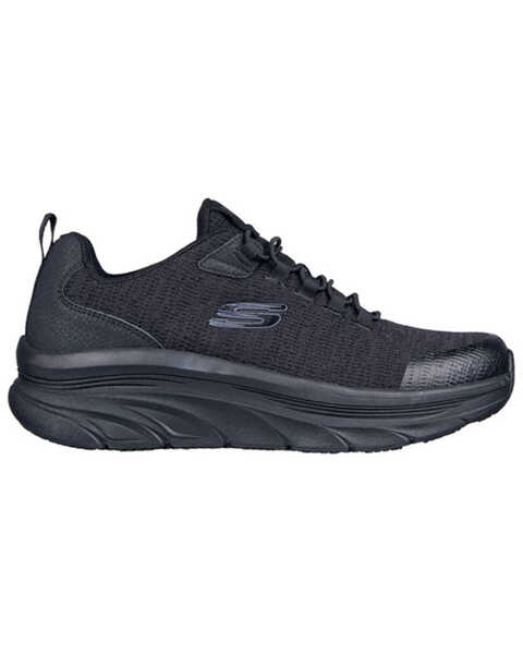 Image #2 - Skechers Men's D'Lux Walker Sr Work Shoes - Round Toe, Black, hi-res