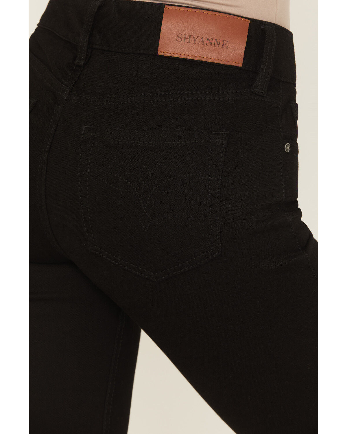 Image #4 - Shyanne Women's Shay Mid Rise Bootcut Performance Stretch Denim Jeans, Black, hi-res