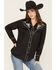 Image #1 - Ariat Women's Viva Rodeo Embroidered Long Sleeve Snap Western Shirt, Black, hi-res