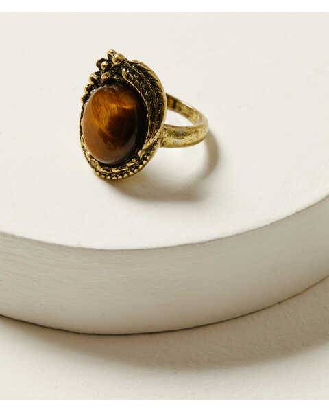 Image #2 - Shyanne Women's Desert Boheme Turquoise Ring Set - 3 Piece, Gold, hi-res