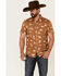 Pendleton Men's Tan Shoreline Rodeo Button Front Short Sleeve Western Shirt , Tan, hi-res
