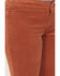 Rock & Roll Denim Girls' Corduroy Bargain Button Stretch Flare Jeans , Rust Copper, hi-res