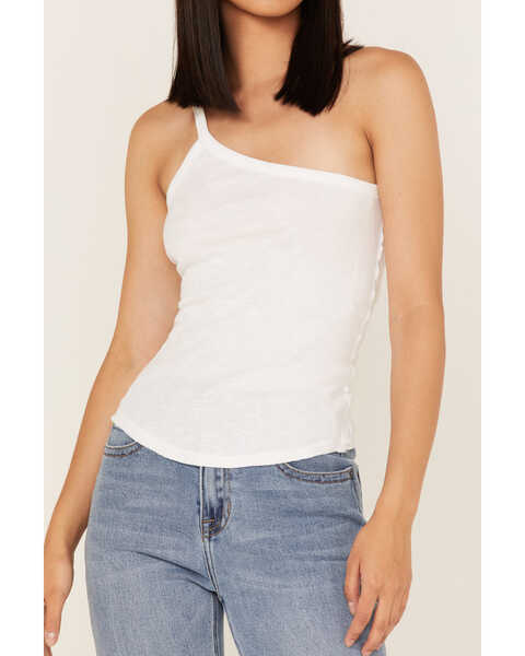 Image #3 - Free People One Way Or Another One-Shoulder Tank Top, White, hi-res
