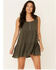 Wild Moss Women's Swiss Dot Tiered Dress, Olive, hi-res