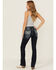 Image #1 - Grace in LA Women's Dark Wash Mid Rise Geo Pocket Bootcut Stretch Denim Jeans , Dark Wash, hi-res
