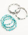 Image #1 - Shyanne Women's Ridge Canyon Turquoise Concho Bracelet Set - 5 Piece , Silver, hi-res