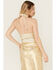 Image #4 - Vibrant Denim Women's Halter Denim Top , Gold, hi-res