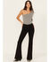 Shyanne Women's High Rise Stretch Flare Jeans, Black, hi-res