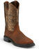 Image #1 - Tony Lama Men's Diboll Rust Diamond Plate Western Work Boots - Composite Toe, Rust Copper, hi-res