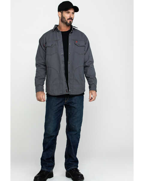 Image #6 - Ariat Men's FR Rig Shirt Work Jacket , Grey, hi-res
