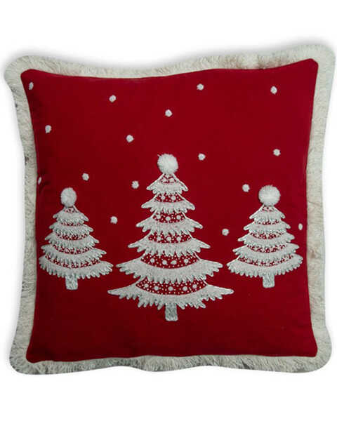Myra Bag Christmas Tree Hill Pillow, Red, hi-res