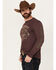 Image #2 - Cody James Men's Iron Pistols Long Sleeve Graphic T-Shirt, Burgundy, hi-res
