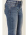 Image #4 - Miss Me Girls' Dark Wash Dreamcatcher Bootcut Stretch Denim Jeans, Blue, hi-res