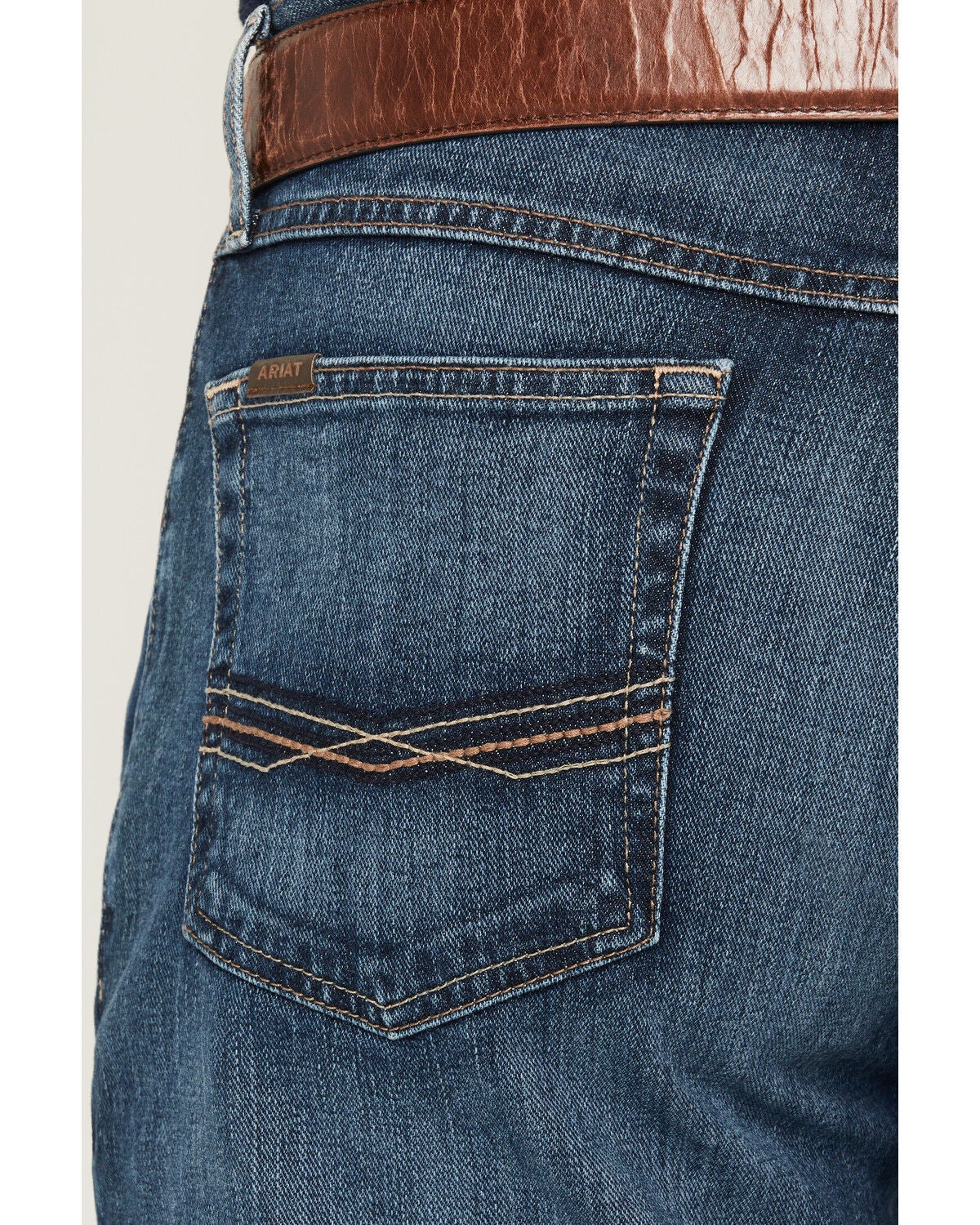 Image #4 - Ariat Men's M4 Medium Wash Legacy Bootcut Stretch Denim Jeans, Blue, hi-res