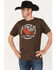 Image #1 - Cinch Men's Lead This Life Logo Graphic T-Shirt , Brown, hi-res