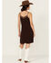 Image #4 - Shyanne Women's Embroidered Fringe Sleeveless Mini Dress, Chocolate, hi-res