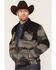 Image #2 - Cripple Creek Men's Woolish Southwestern Print Trucker Jacket, Charcoal, hi-res