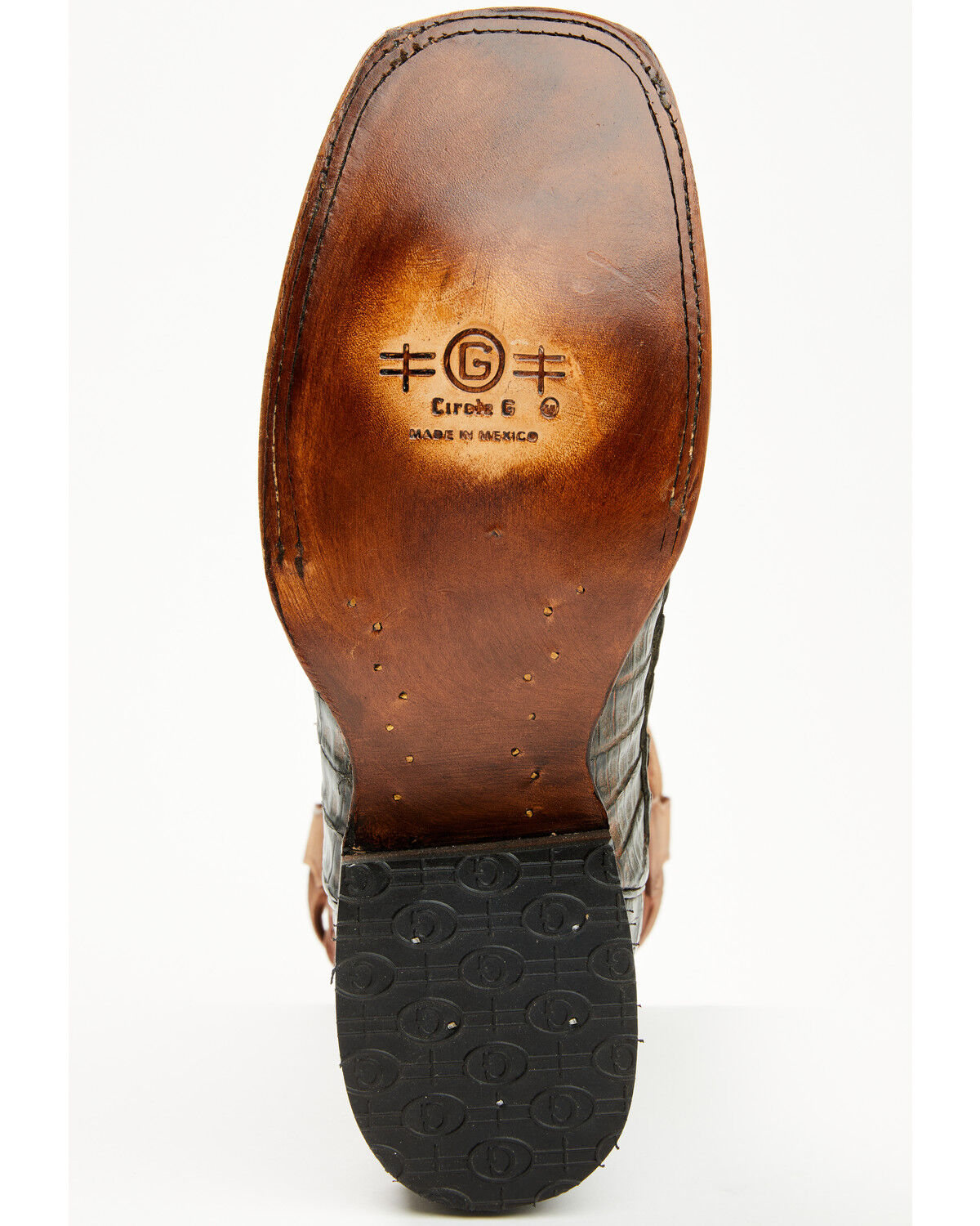 Image #7 - Corral Men's Exotic Caiman Western Boots - Broad Square Toe, Black, hi-res