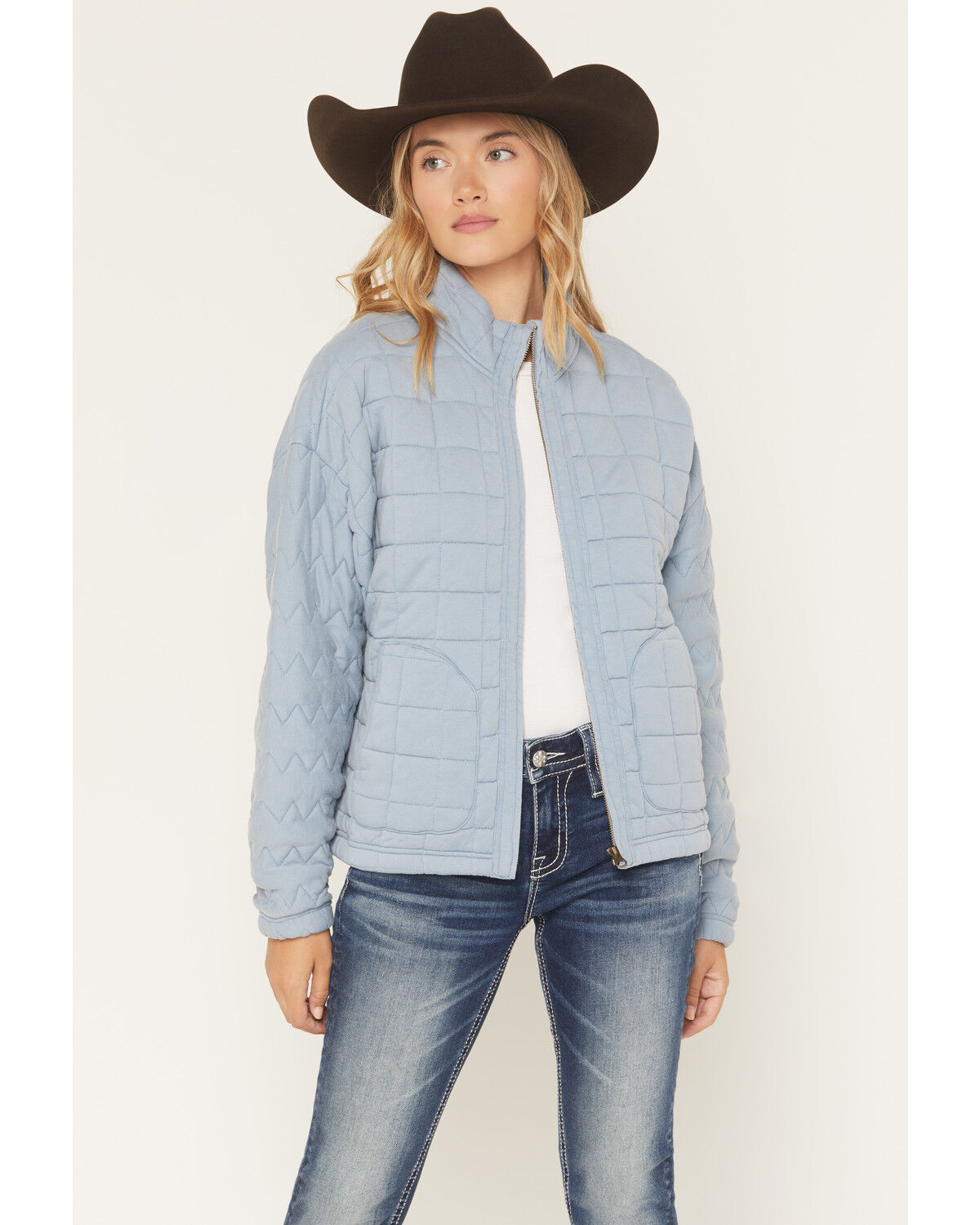 Image #1 - Cleo + Wolf Women's Harper Quilted Jacket, Light Blue, hi-res
