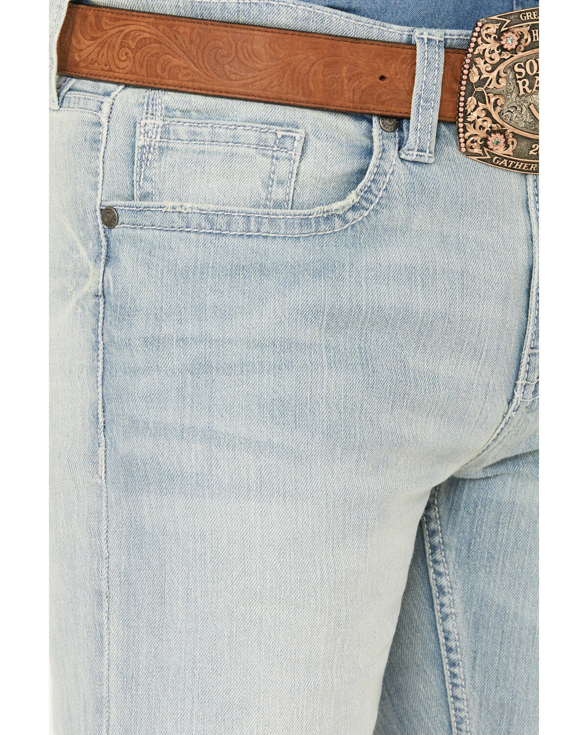 Image #2 - Cody James Men's Wyatt Slim Bootcut Stretch Denim Jeans, Light Wash, hi-res