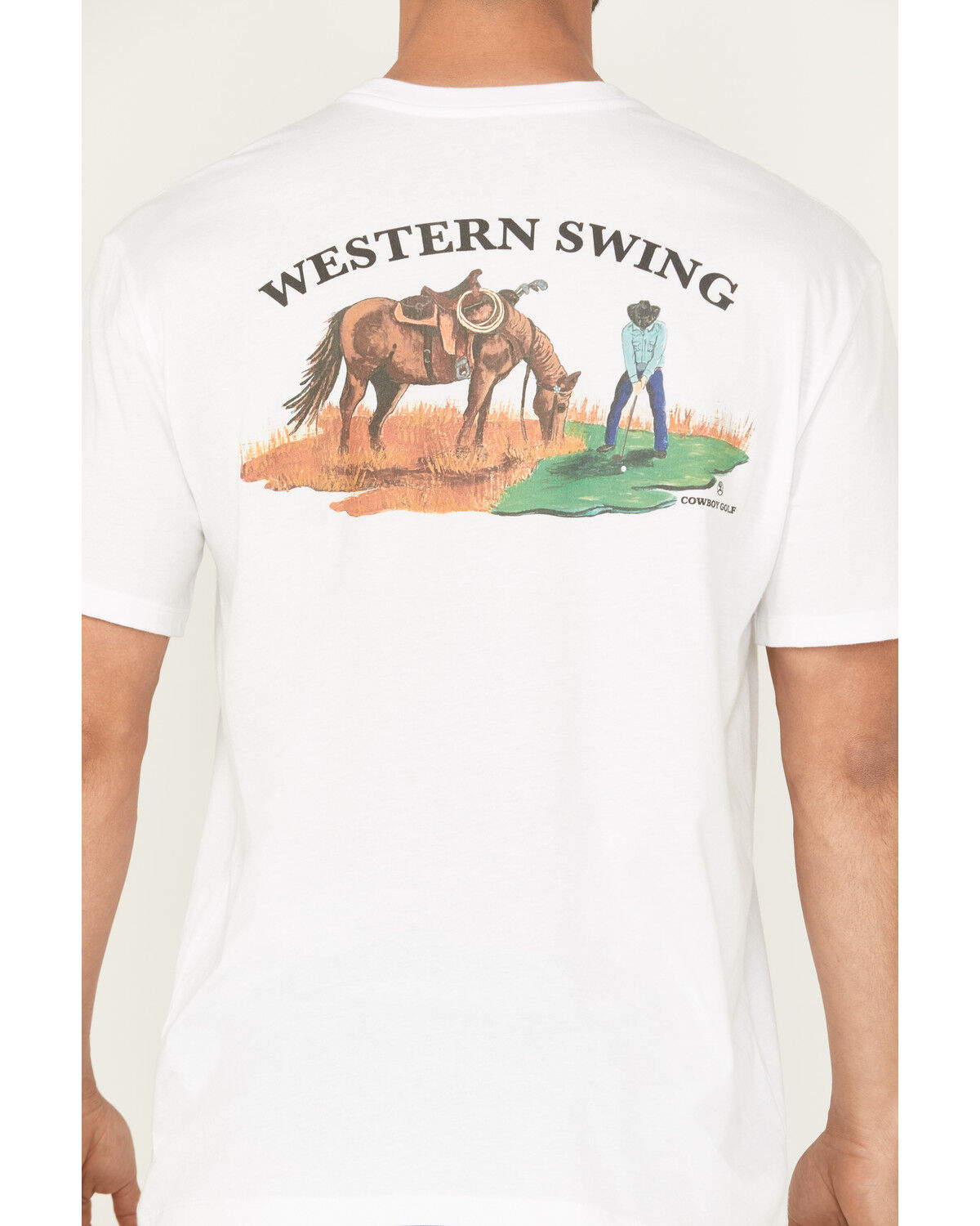 Image #1 - Hooey Men's Western Swing Short Sleeve Graphic T-Shirt, White, hi-res