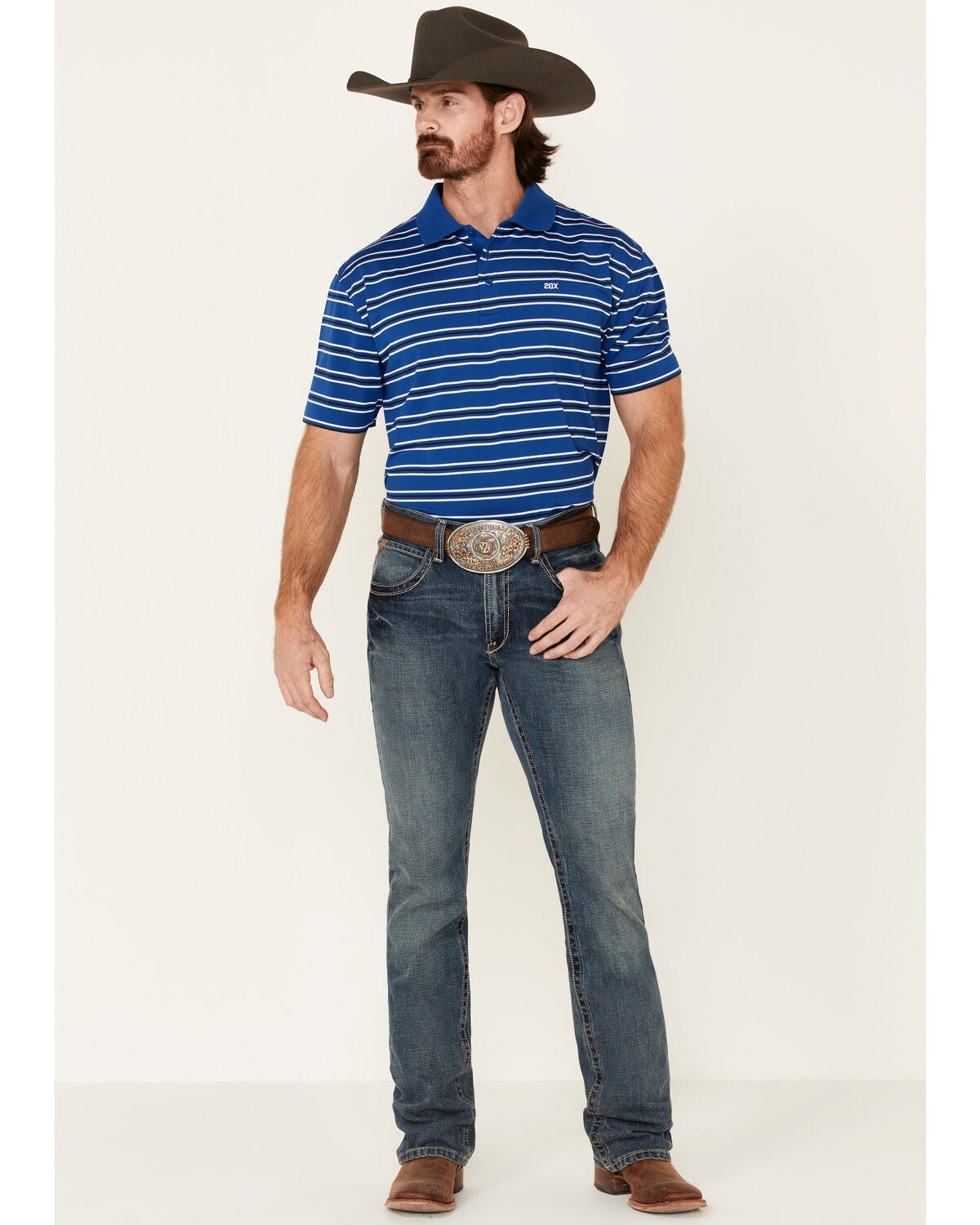 Wrangler 20X Men's Striped Short Sleeve 