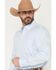 Image #4 - Wrangler X Cody Johnson Men's Checkered Print Long Sleeve Button-Down Western Shirt, Blue, hi-res