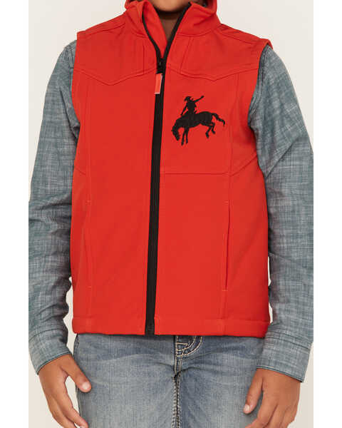 Image #3 - Cody James Toddler Boys' Embroidered Zip Front Softshell Vest, Orange, hi-res