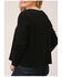 Image #2 - Roper Women's Waffle-Slub Knit Boyfriend Top, Black, hi-res