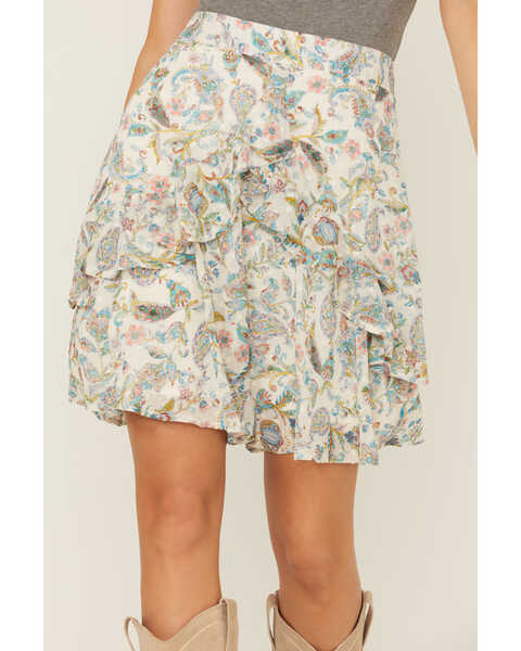 Image #2 - Ash & Violet Women's Floral Smocked Tiered Skirt , Multi, hi-res