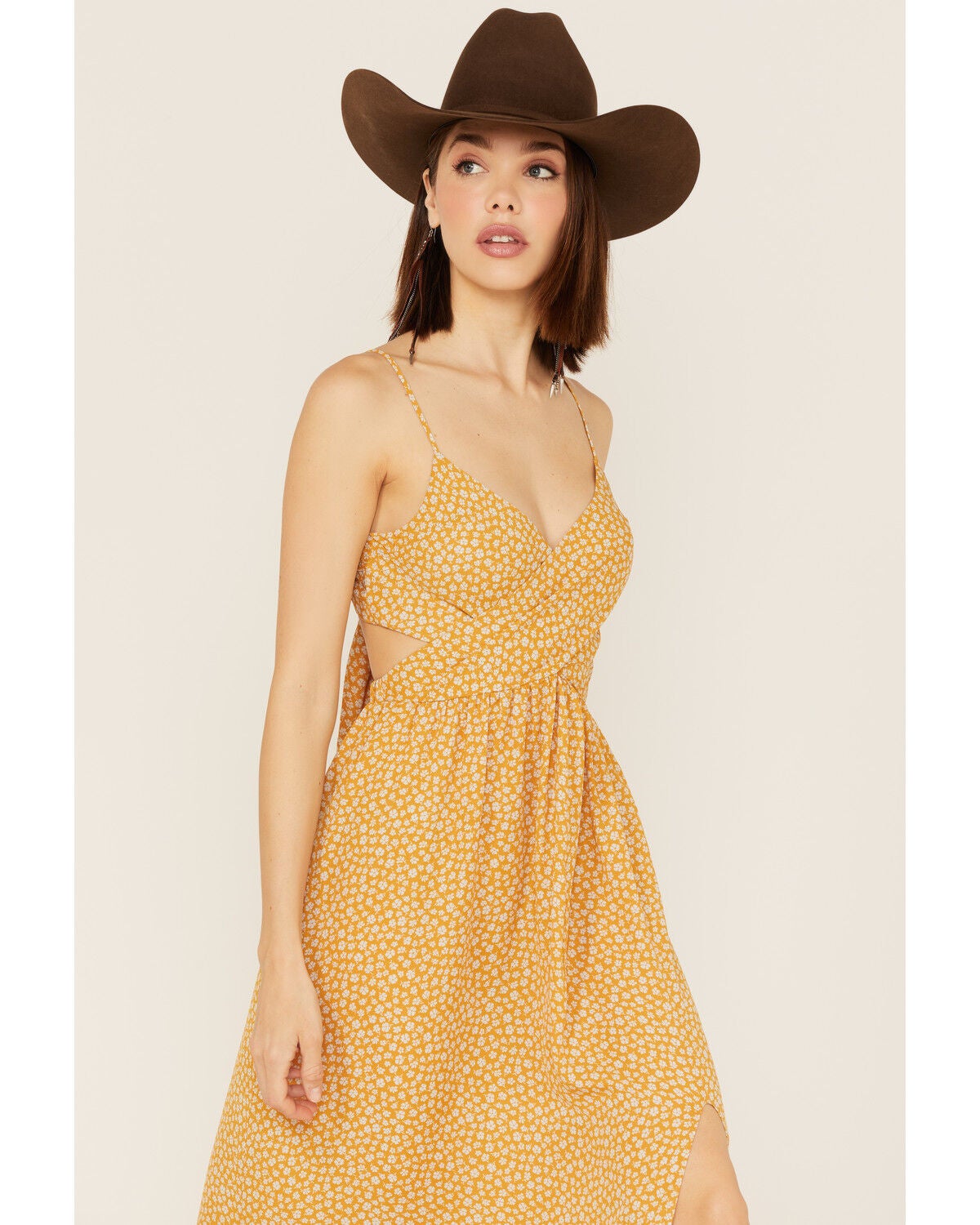Sadie & Sage Women's Cali Livin Side Cut Out Midi Dress | Sheplers
