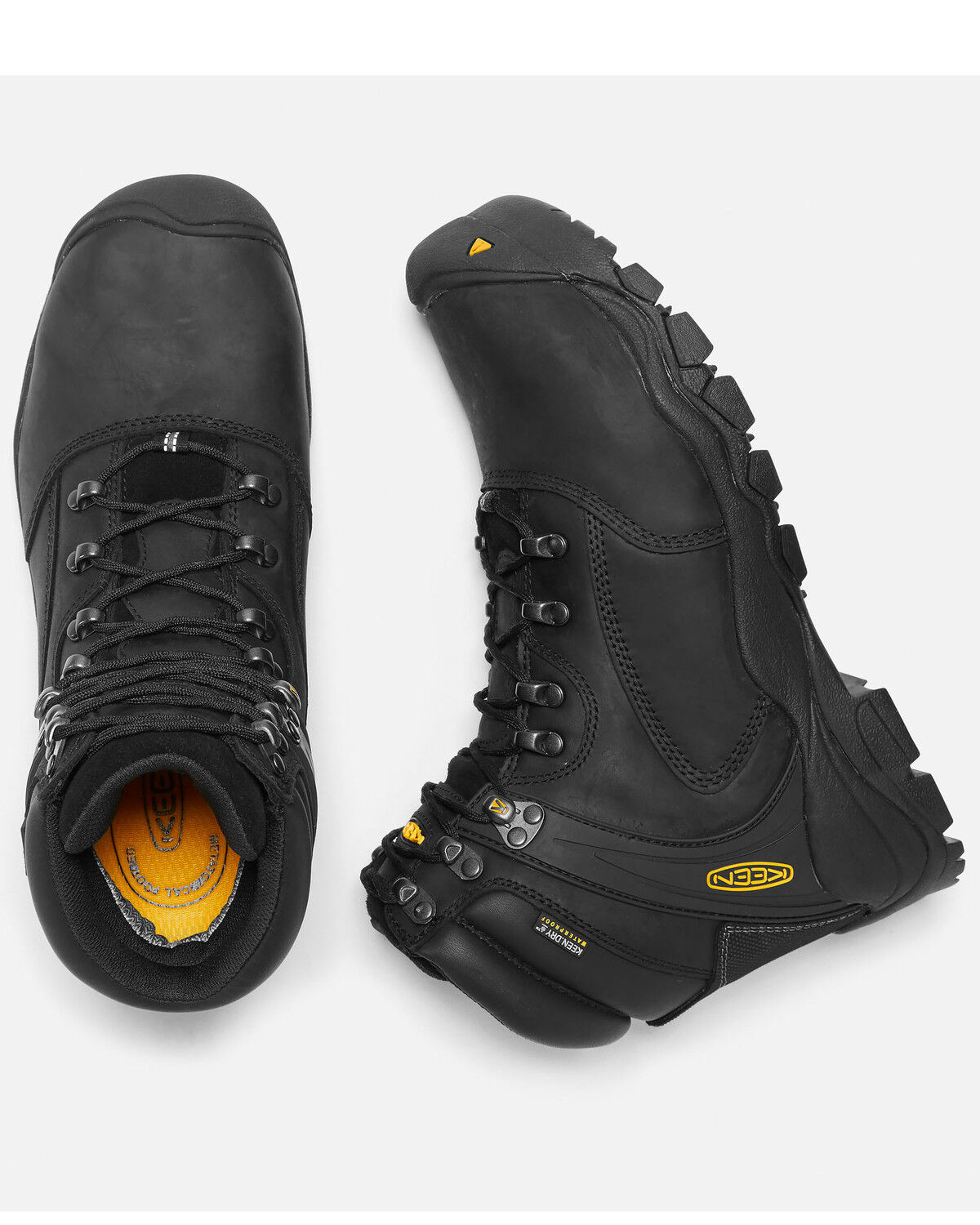 keen black steel toe shoes