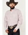 Image #2 - George Strait by Wrangler Men's Checkered Print Long Sleeve Button-Down Shirt, White, hi-res