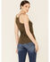 Image #4 - Angie Women's Solid Green Halter Tank Top, Green, hi-res