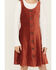 Image #2 - Trixxi Girls' Button-Down Long Sleeve Shirt Set Dress, Rust Copper, hi-res