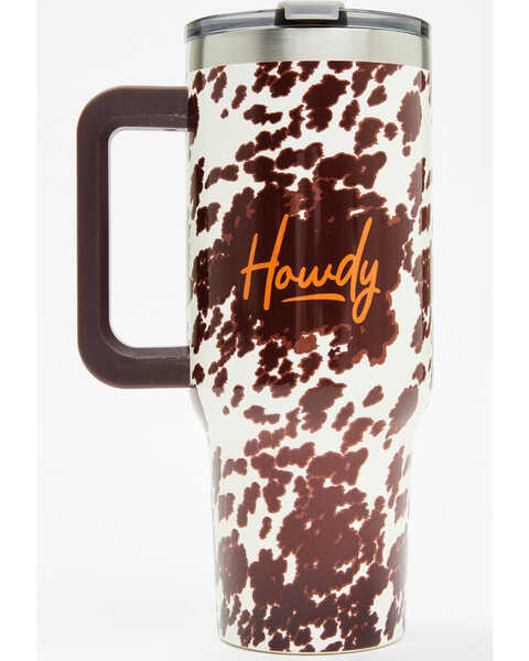 Boot Barn 40oz Howdy Tumbler with Handle , Brown, hi-res
