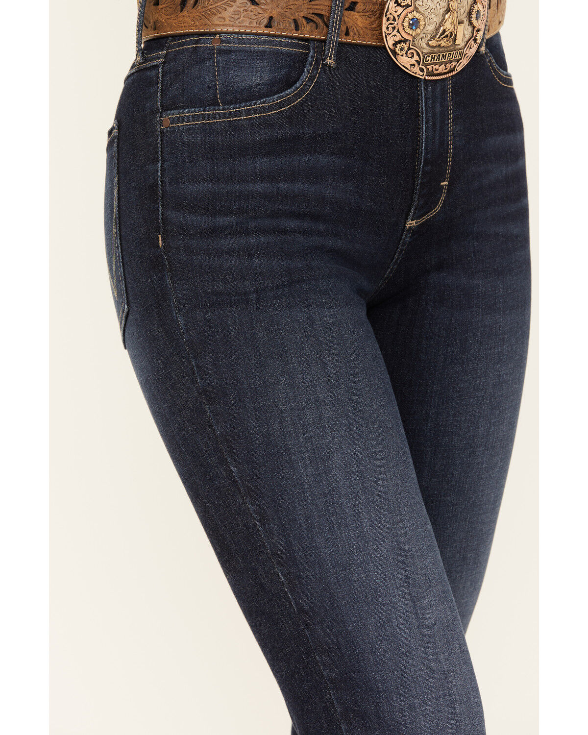 Image #2 - Wrangler Women's Madilyn Dark Wash High Rise Flare Stretch Denim Jeans, Dark Wash, hi-res
