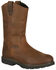Georgia Boot Men's Suspension System Waterproof Western Work Boots - Soft Toe, Brown, hi-res